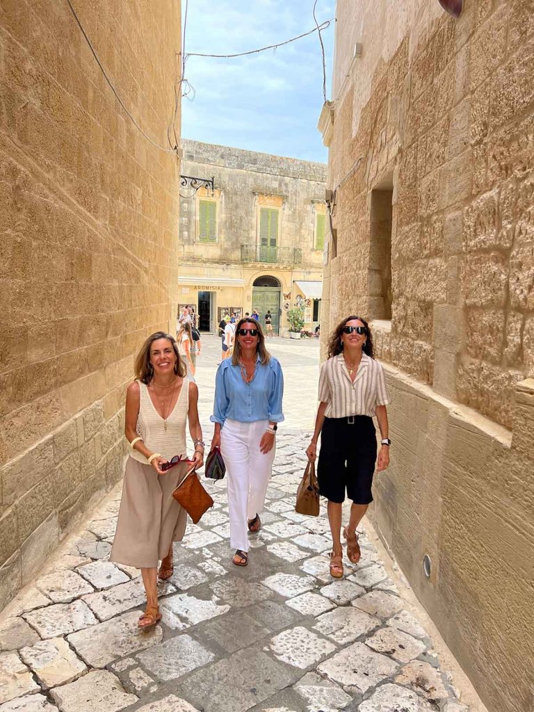 Arancha Mato en las calles de Lecce